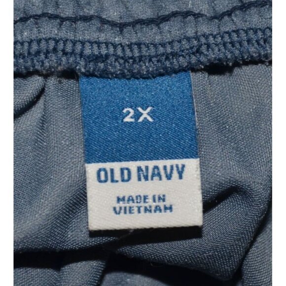 Old Navy Plus 2X Blue Velvet Sleeveless Maxi Dress Adjustable Straps Slit V-Neck - Picture 7 of 9